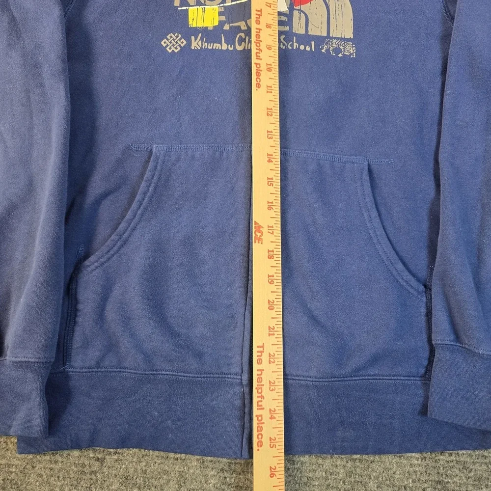 The North Face Hoodie Mens M Blue Khumbu Climbing School Full Zip Used